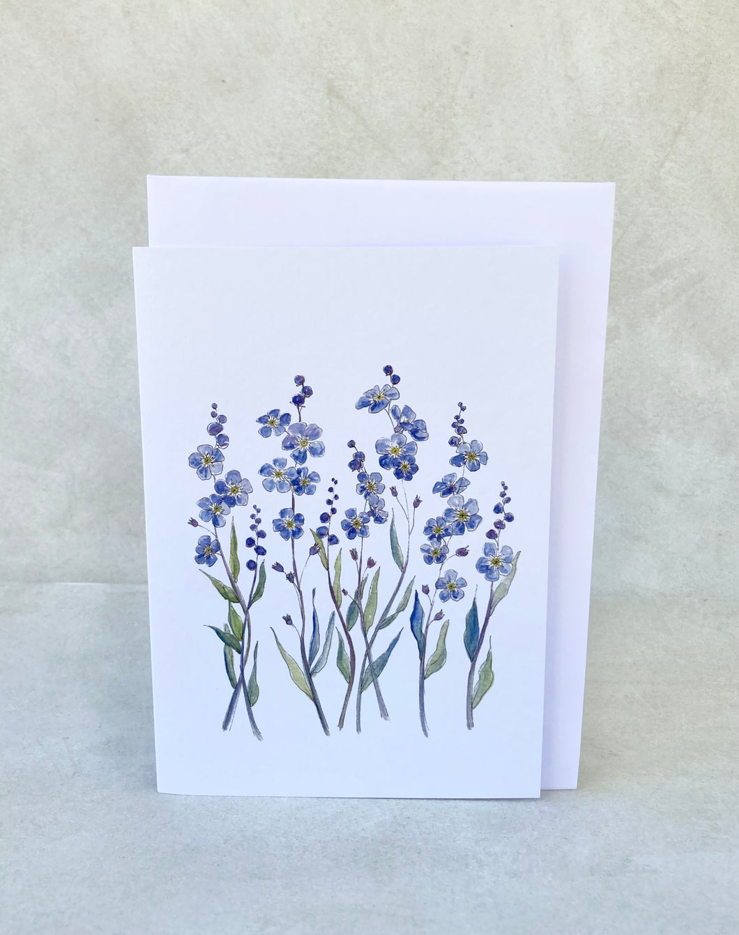 Blue Forget Me Not - Card