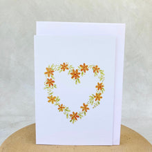 Load image into Gallery viewer, Sunset Floral Heart - Card
