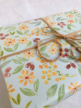 Load image into Gallery viewer, Wrapping Paper Pack - Aussie Flora in Butter & Mint