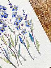 Load image into Gallery viewer, Blue Forget Me Not Print