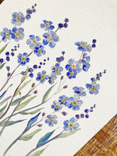 Load image into Gallery viewer, Blue Forget Me Not Print