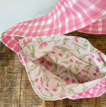 Load image into Gallery viewer, The Poppy Bag - Pink Gingham with Tulips
