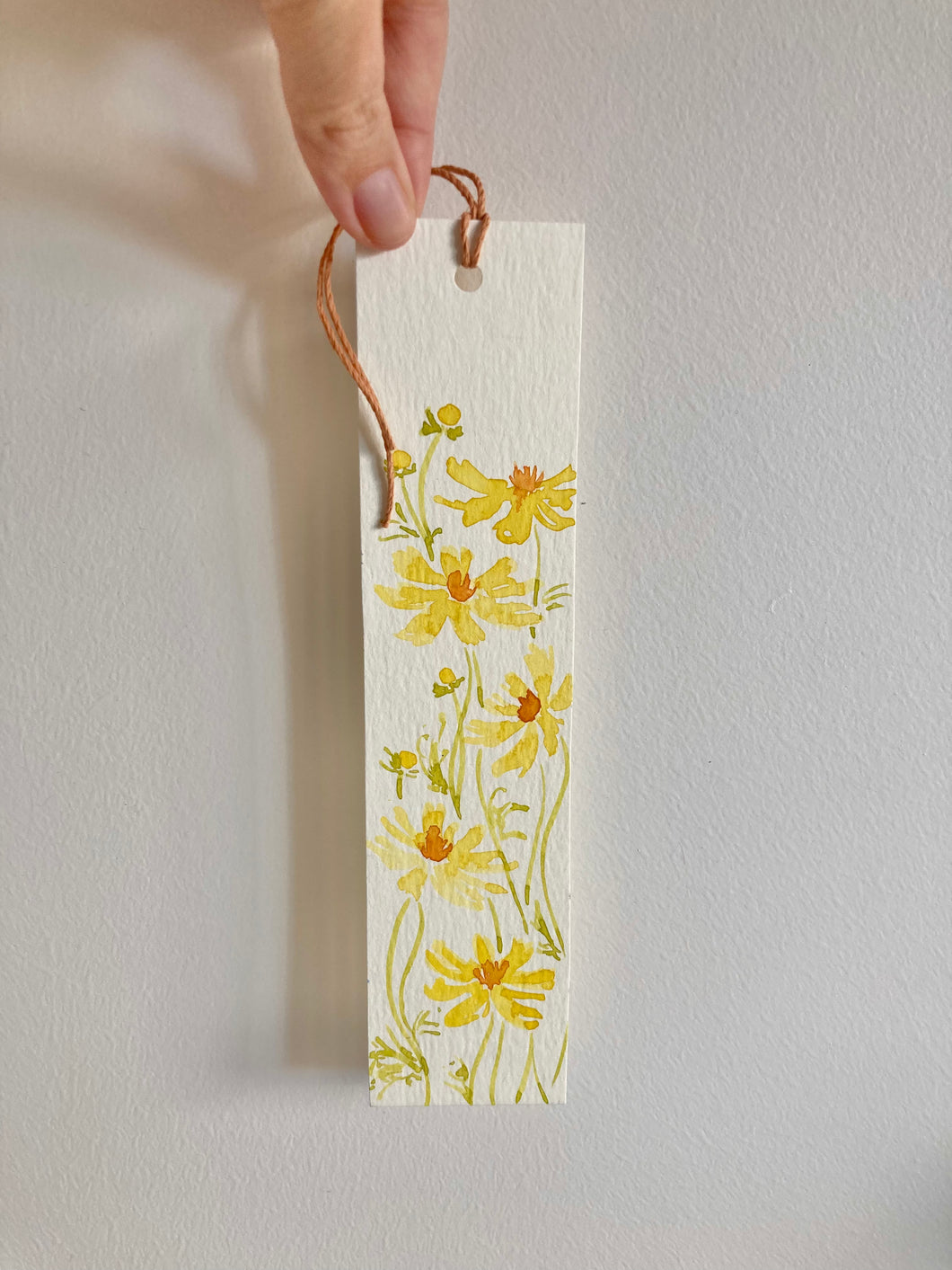 Hand Painted Floral Bookmark